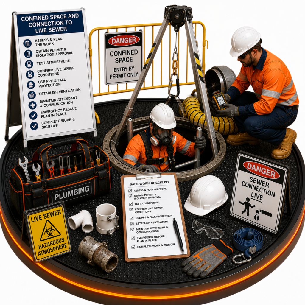 Confined Space & Live Sewer Connection SWMS