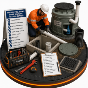 Pits, Tanks, Pump Stations, Risers & Covers Installation SWMS