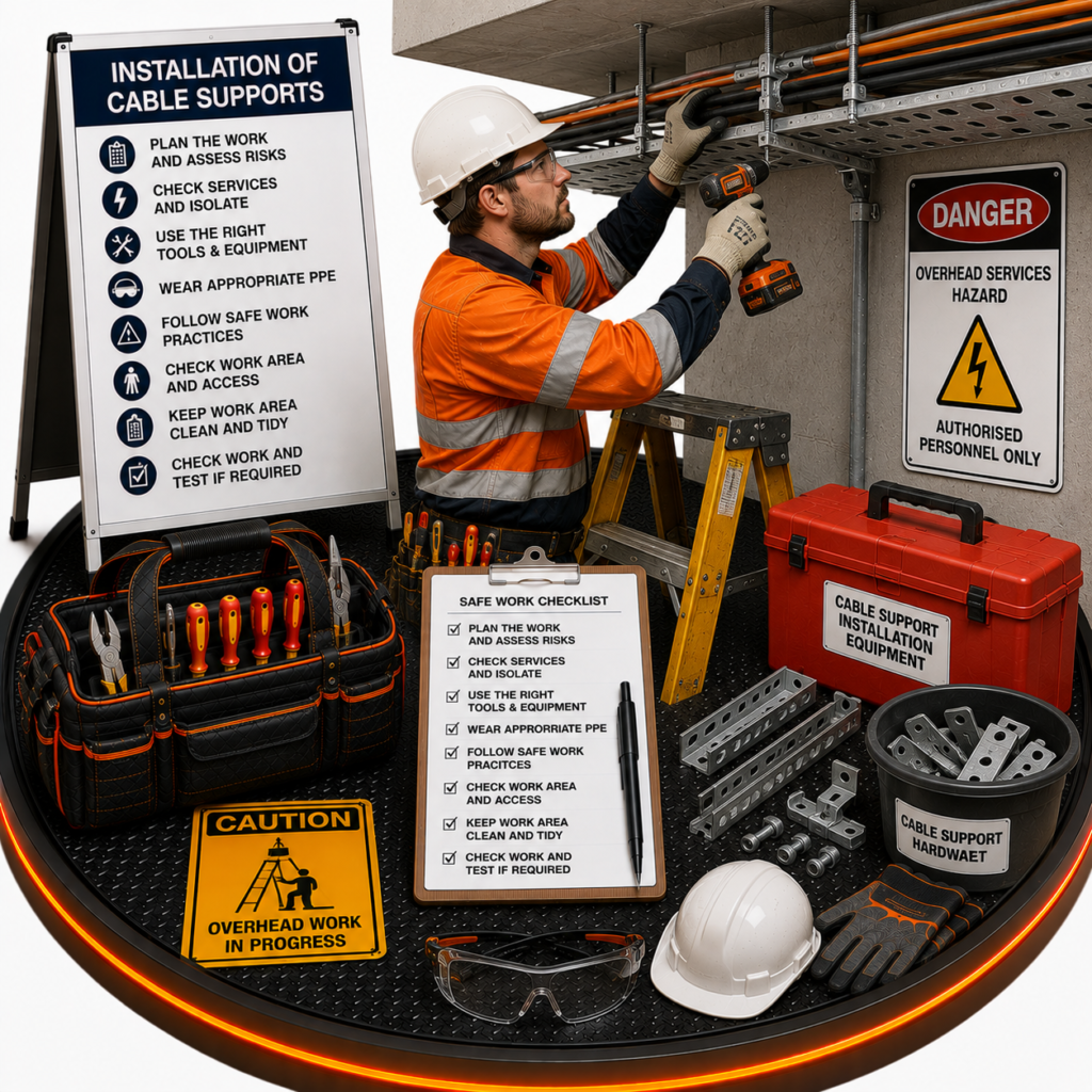 Installation of Cable Supports SWMS