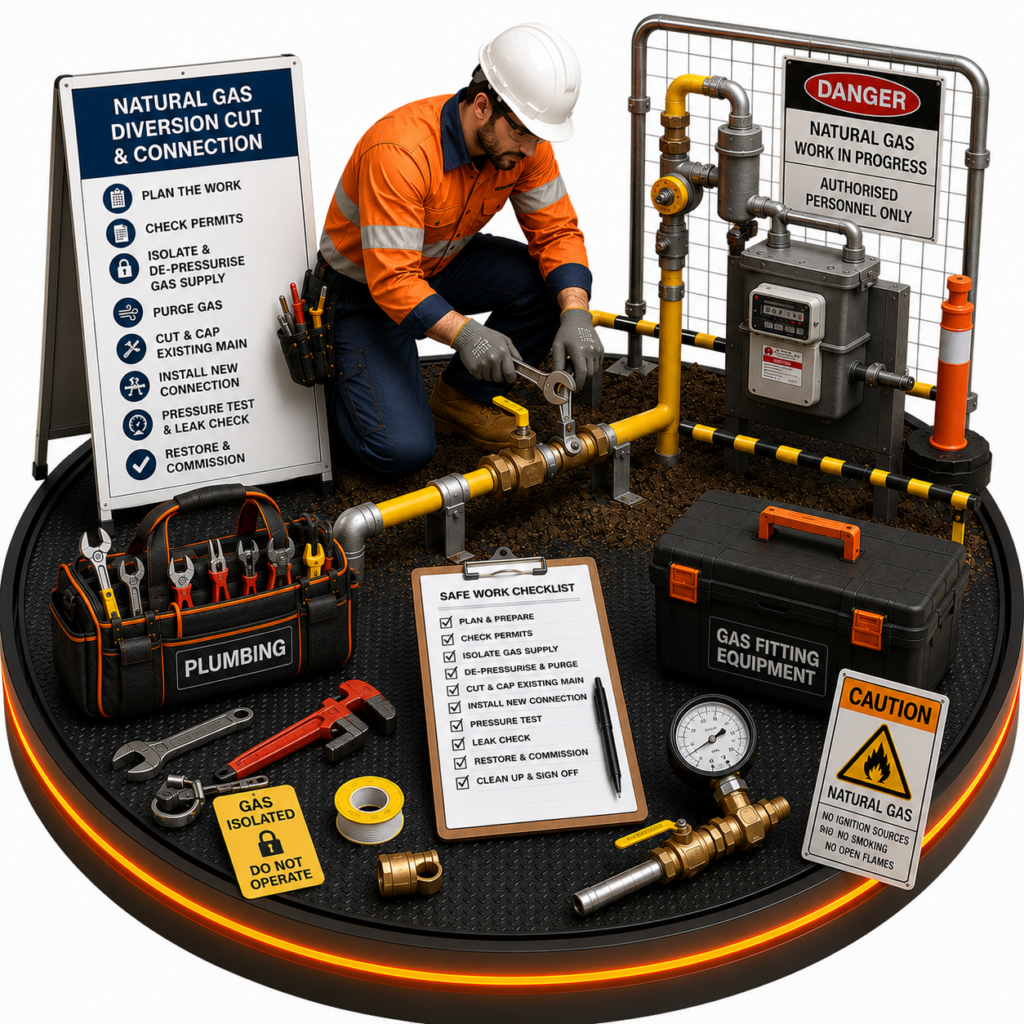 Natural Gas Diversion, Cut & Connection SWMS