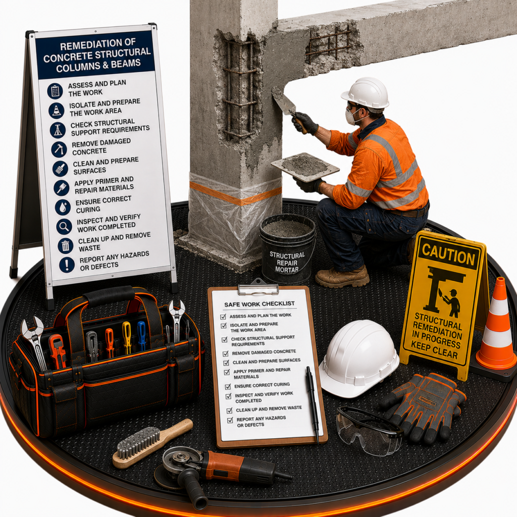 Remediation of Concrete Structural Columns & Beams SWMS